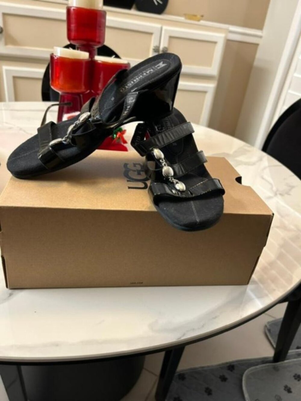 Mephisto WedgeDress Sandal with Bling Size 39 (8 1/2-9  US size)